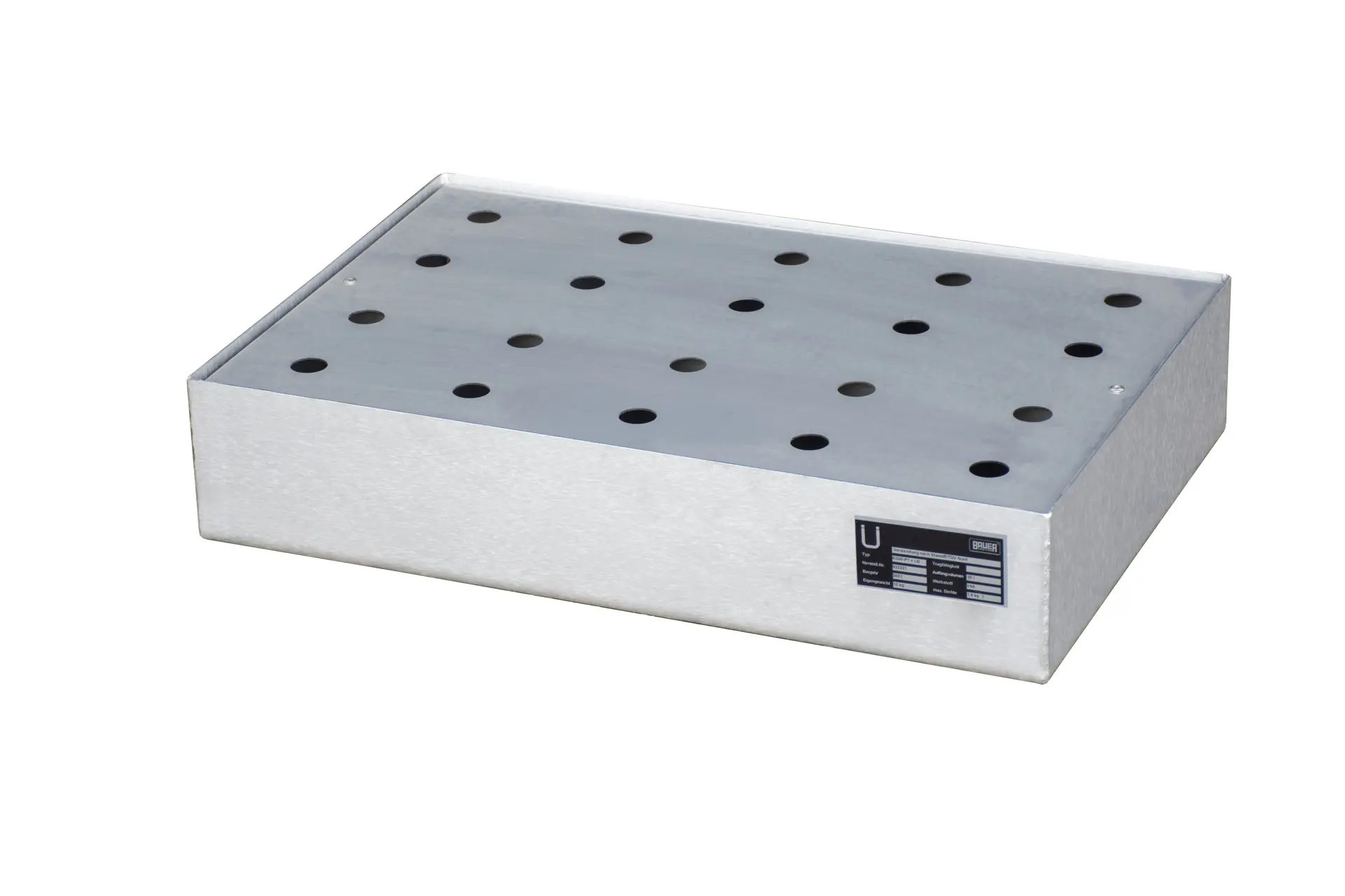 Kleingebindewanne für Paletten KGW-P 1/M V4A, Edelstahl 1.4571 von BAUER Südlohn