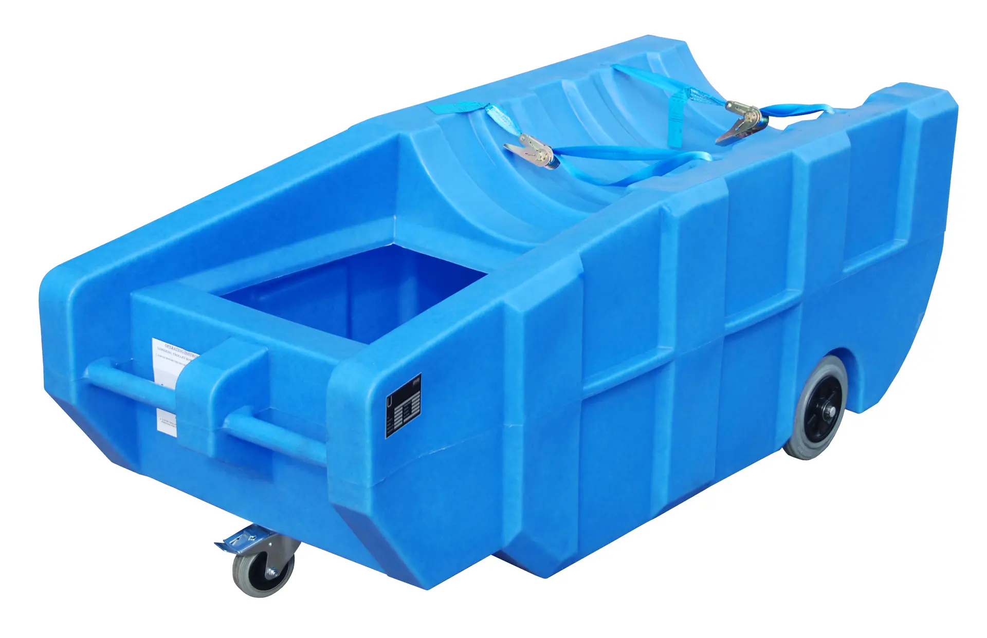 GREEN-LINE Fahrbare PE-Auffangwanne WPT 230, aus robustem Polyethylen, Blau von BAUER Südlohn