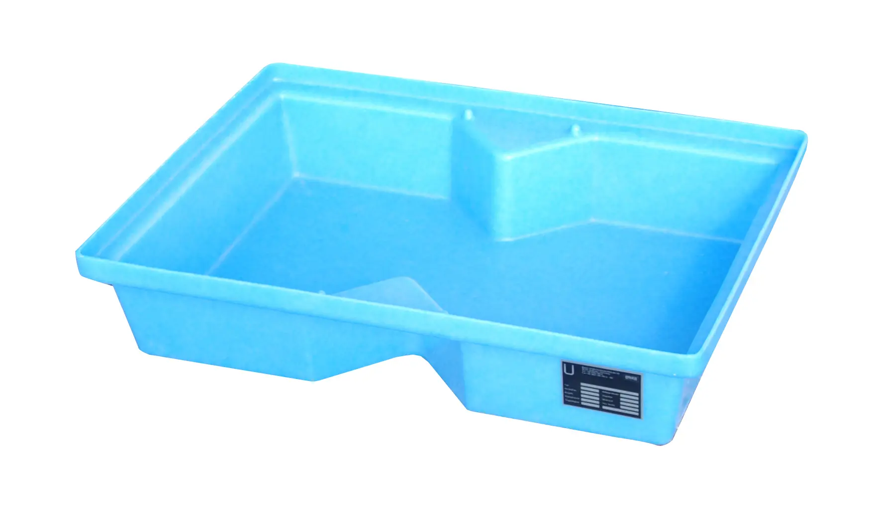 GREEN-LINE PE-Auffangwanne für Paletten KWP-P 40, aus robustem Polyethylen, Blau von BAUER Südlohn