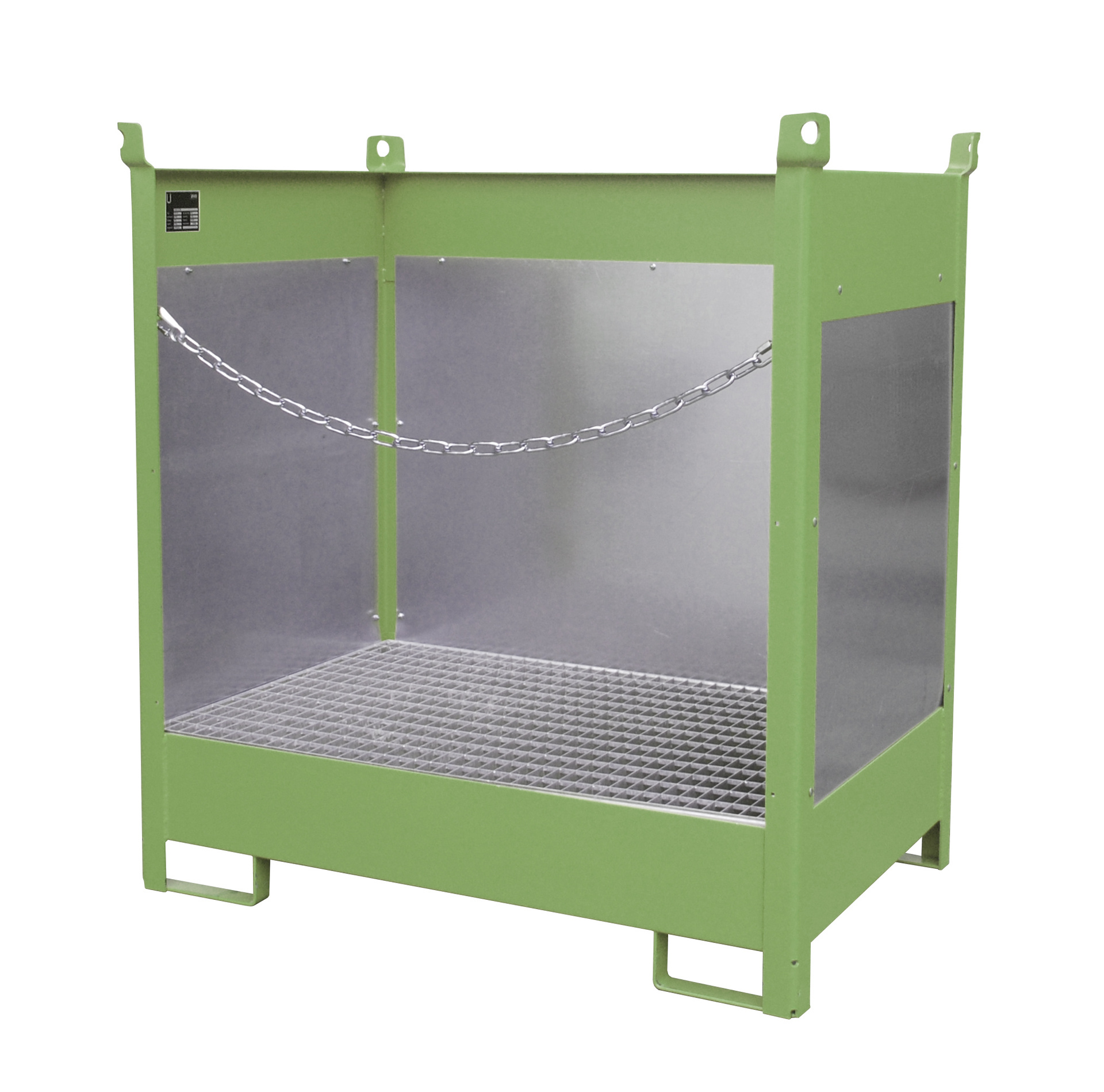 Fass-Stapelpalette FSP-2 G, lackiert, Resedagrün