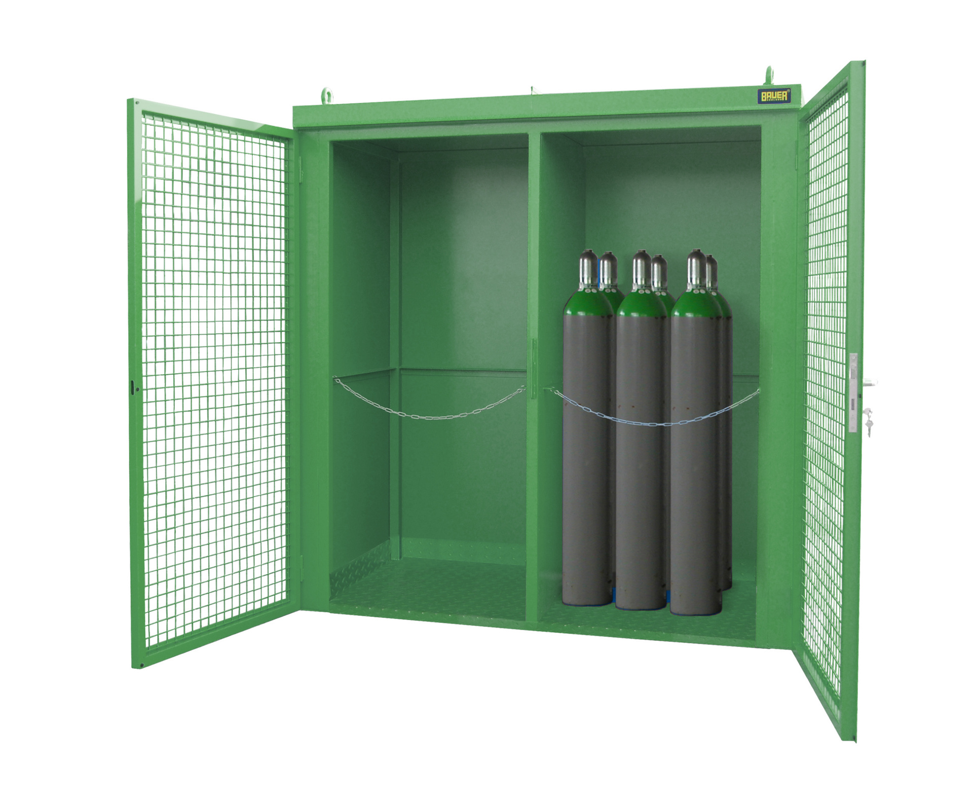 Gasflaschen-Container GFC-B/W M3, lackiert, Resedagrün