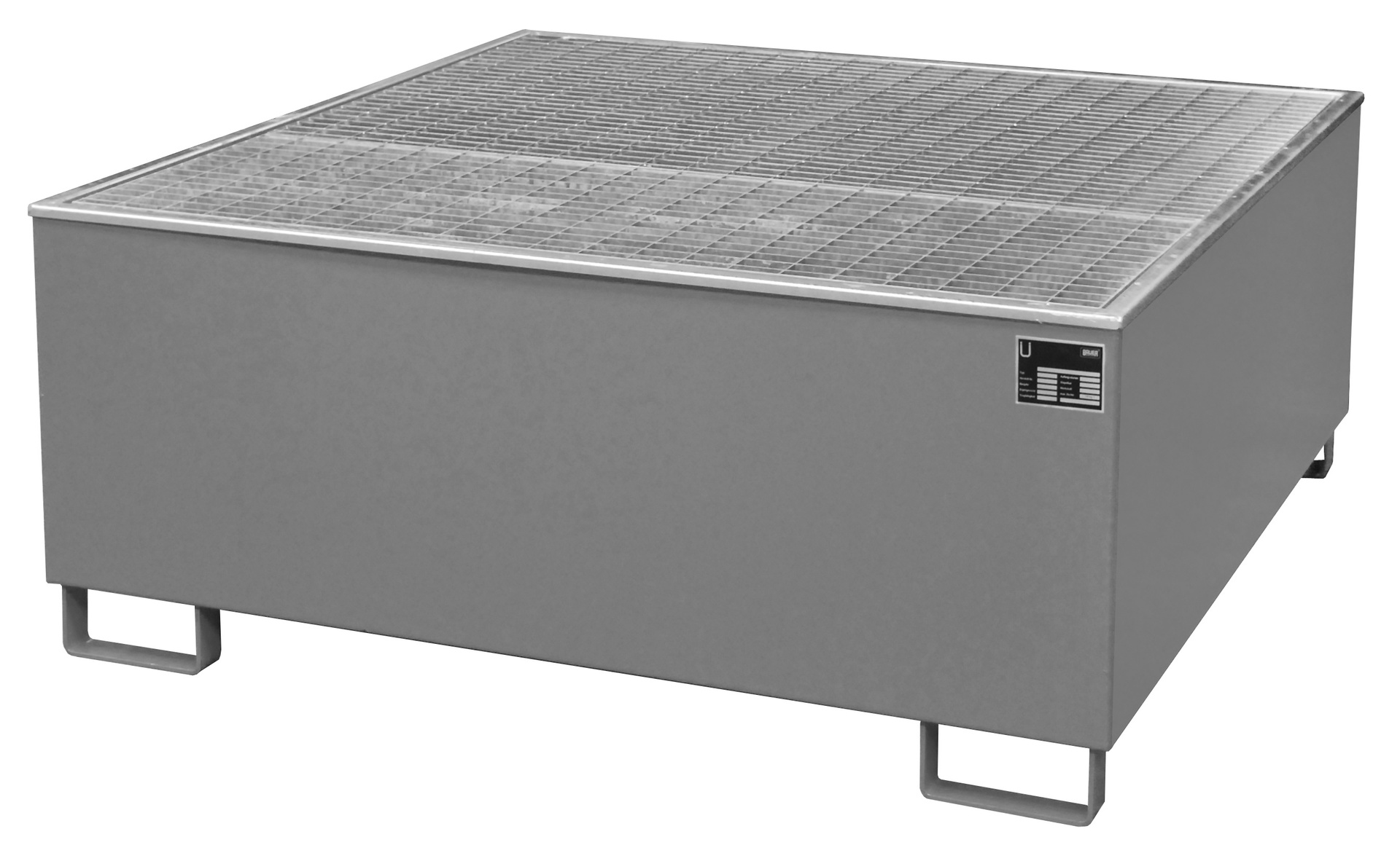 Auffangwanne AW 1000/PE, lackiert, Mausgrau
