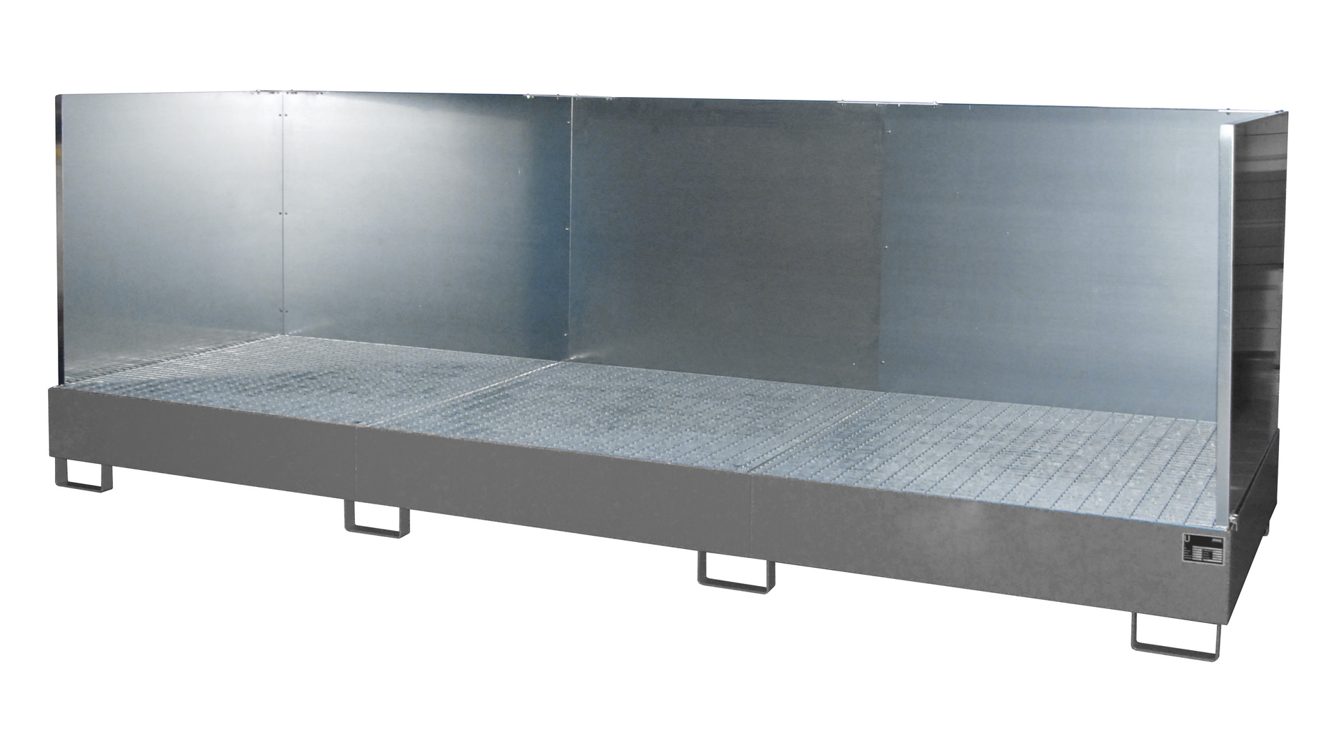 Auffangwanne AW 1000-3/SW, lackiert, Mausgrau